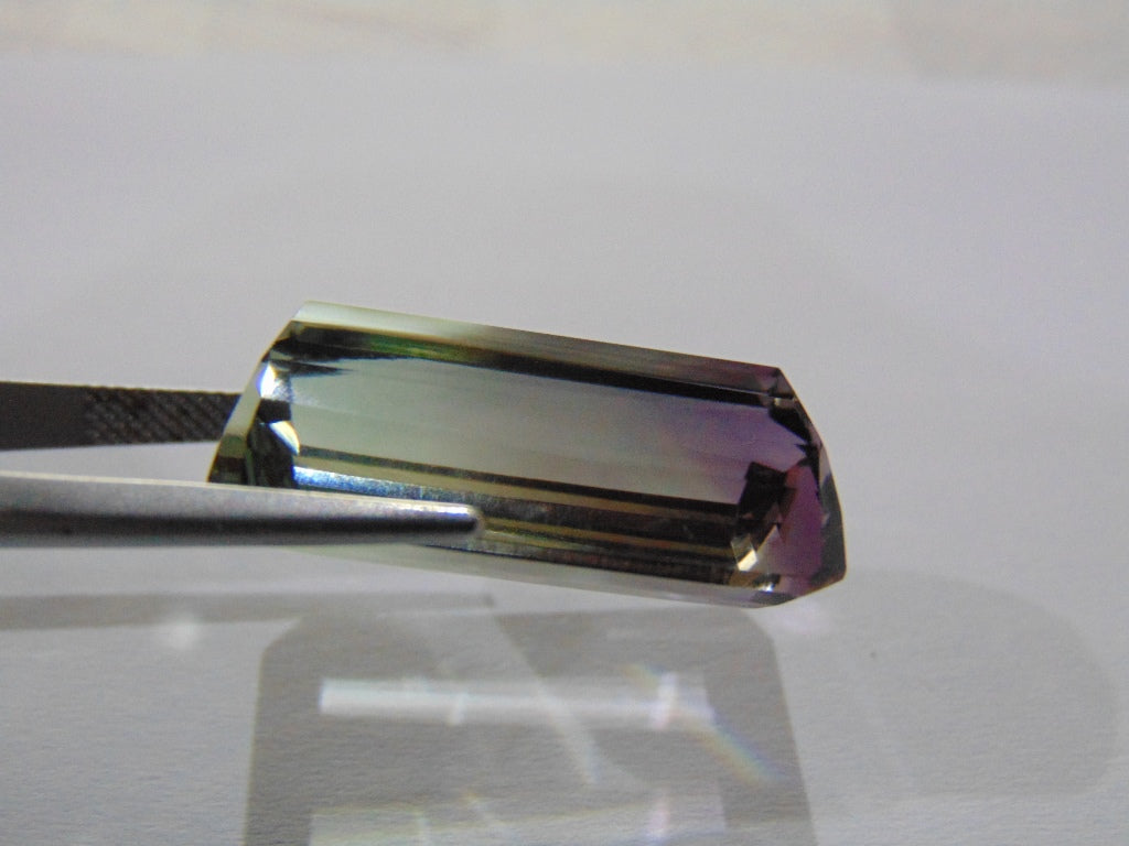 30.60ct Prasiolite Bicolor 25x14mm