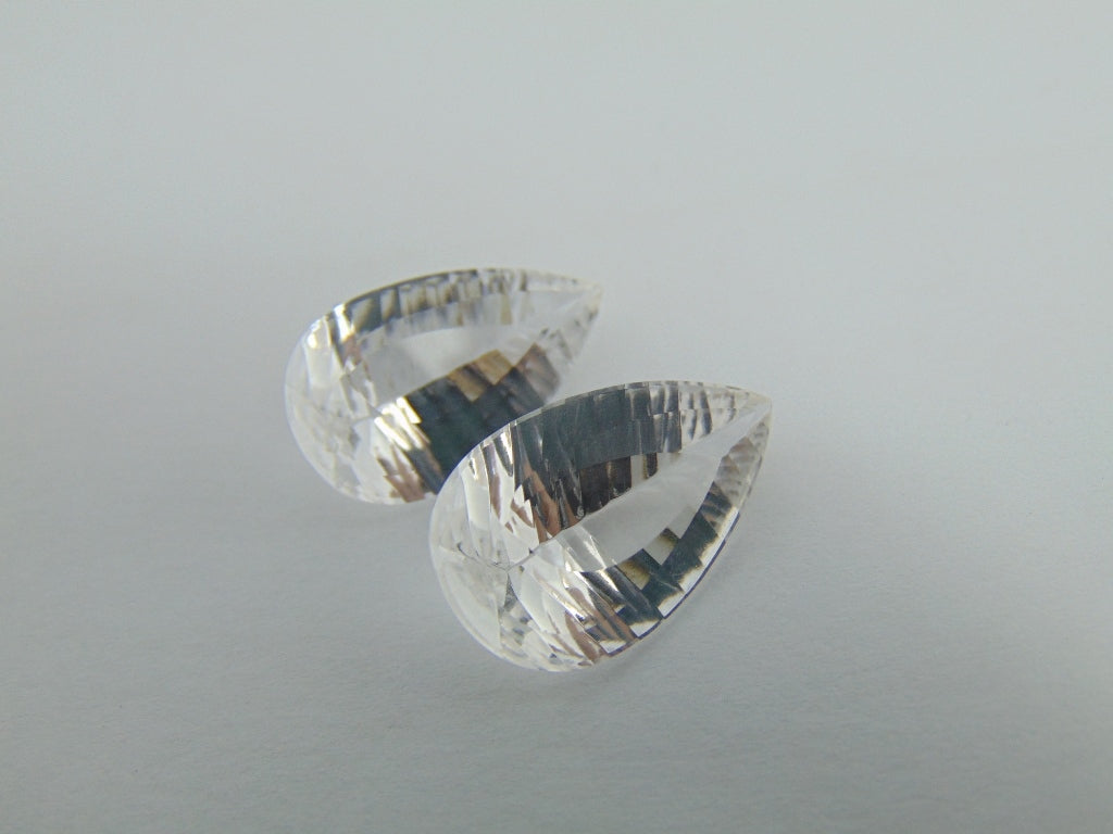 26ct Quartz Crystal Pair 23x14mm