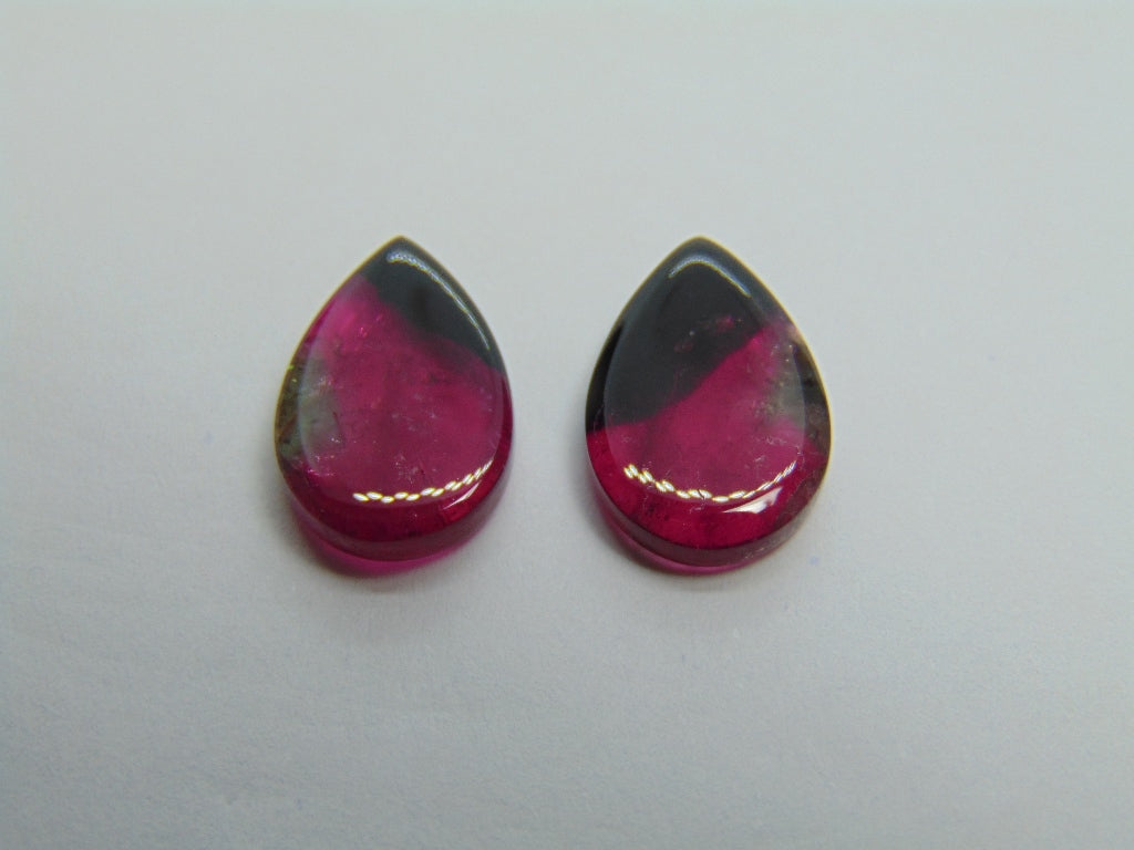 9.04ct Tourmaline Bicolor Pair 15x10mm