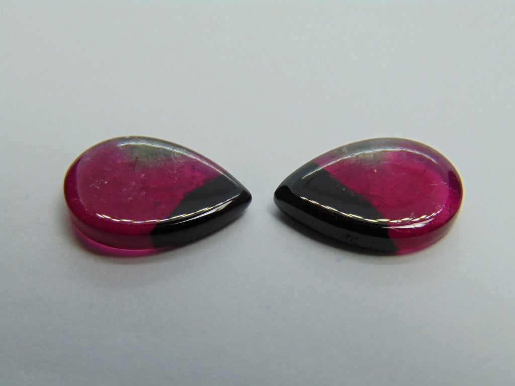 9.04ct Tourmaline Bicolor Pair 15x10mm