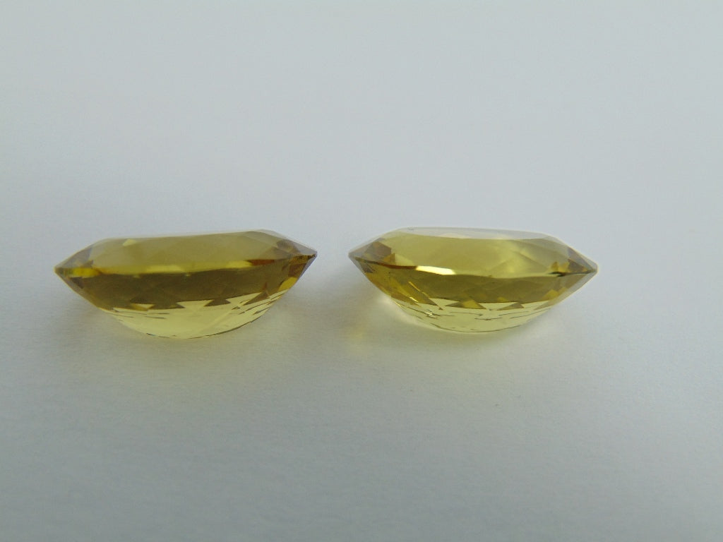 Par de quartzo (ouro verde) de 25,70 cts