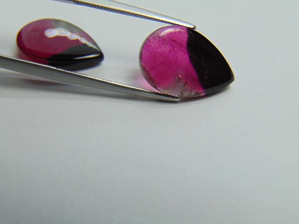 9.04ct Tourmaline Bicolor Pair 15x10mm