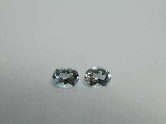 2.85ct Aquamarine Pair 9x7mm