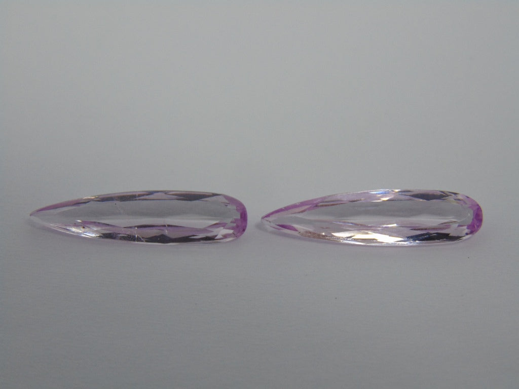 Par de Kunzita 8,70 ct 24x6mm