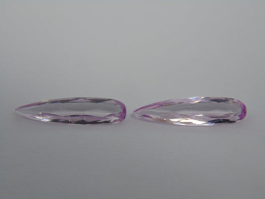 8.70ct Kunzite Pair 24x6mm