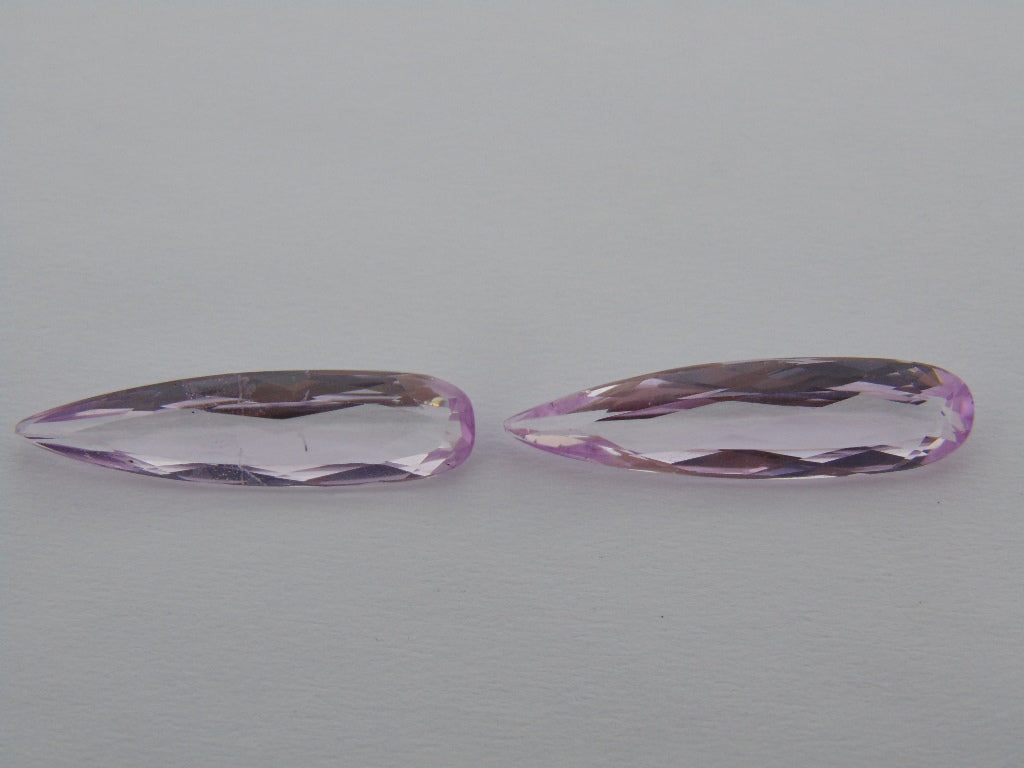 Par de Kunzita 8,70 ct 24x6mm