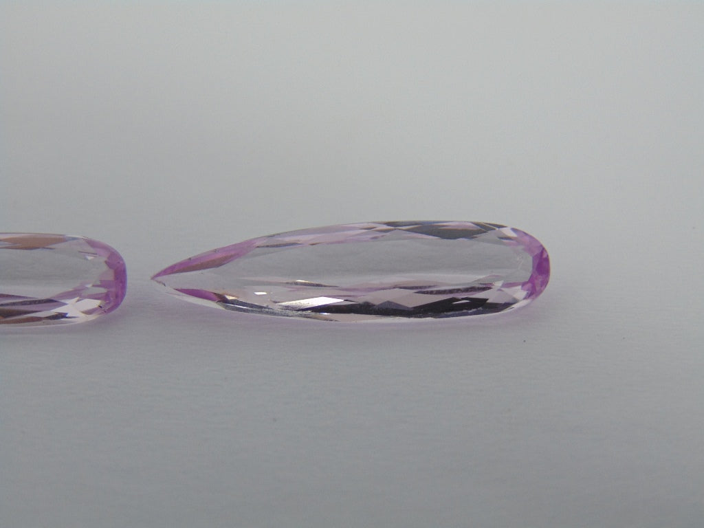 Par de Kunzita 8,70 ct 24x6mm