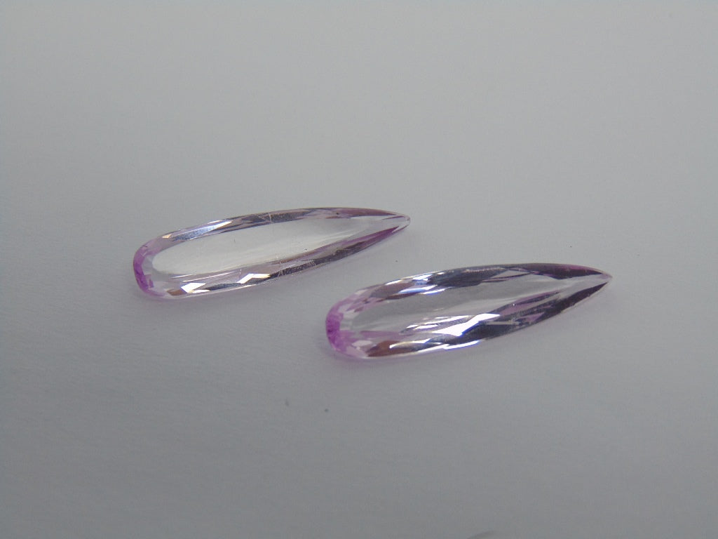 Par de Kunzita 8,70 ct 24x6mm