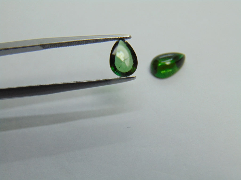 Cabochão Turmalina 2,53ct 9x6mm 8x5mm