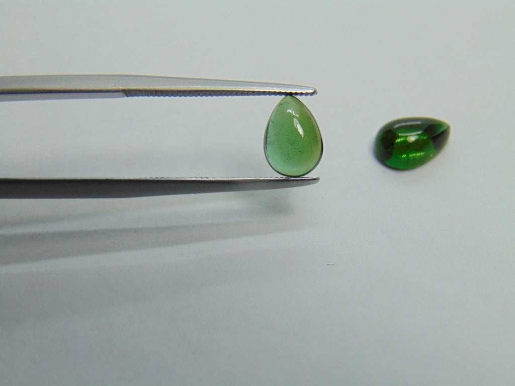 Cabochão Turmalina 2,53ct 9x6mm 8x5mm