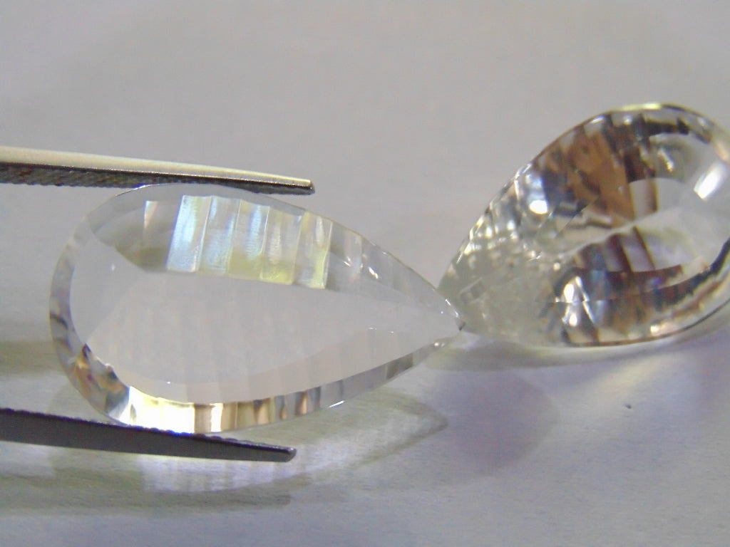 Par de quartzo (cristal) de 28,60 quilates