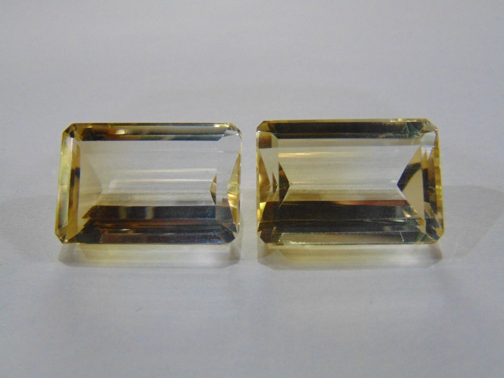 Par de ouro verde quartzo 48,70 quilates 21x14mm