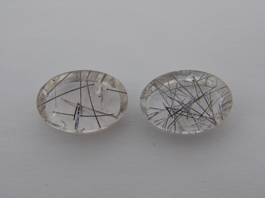 Par de inclusão de quartzo 25,50 ct 18x13mm