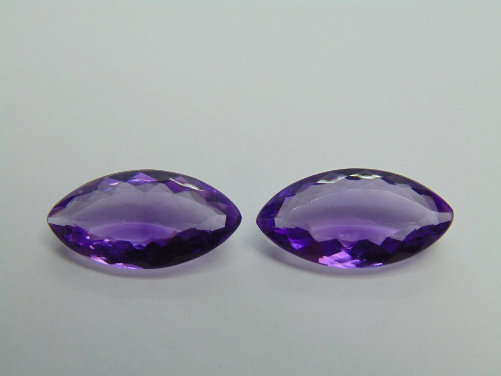 13.40ct Amethyst Pair 20x10mm