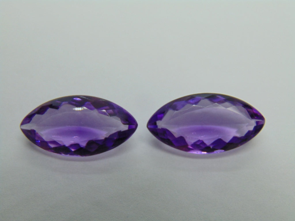 13.40ct Amethyst Pair 20x10mm