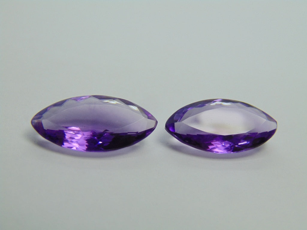 13.40ct Amethyst Pair 20x10mm