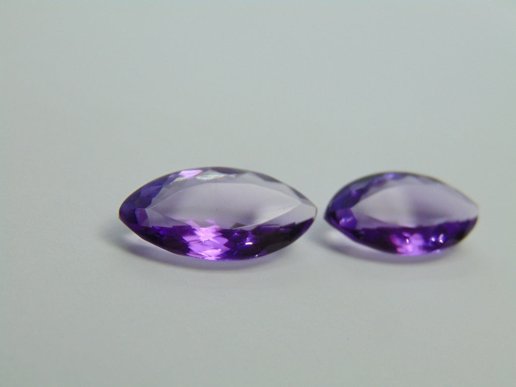 13.40ct Amethyst Pair 20x10mm