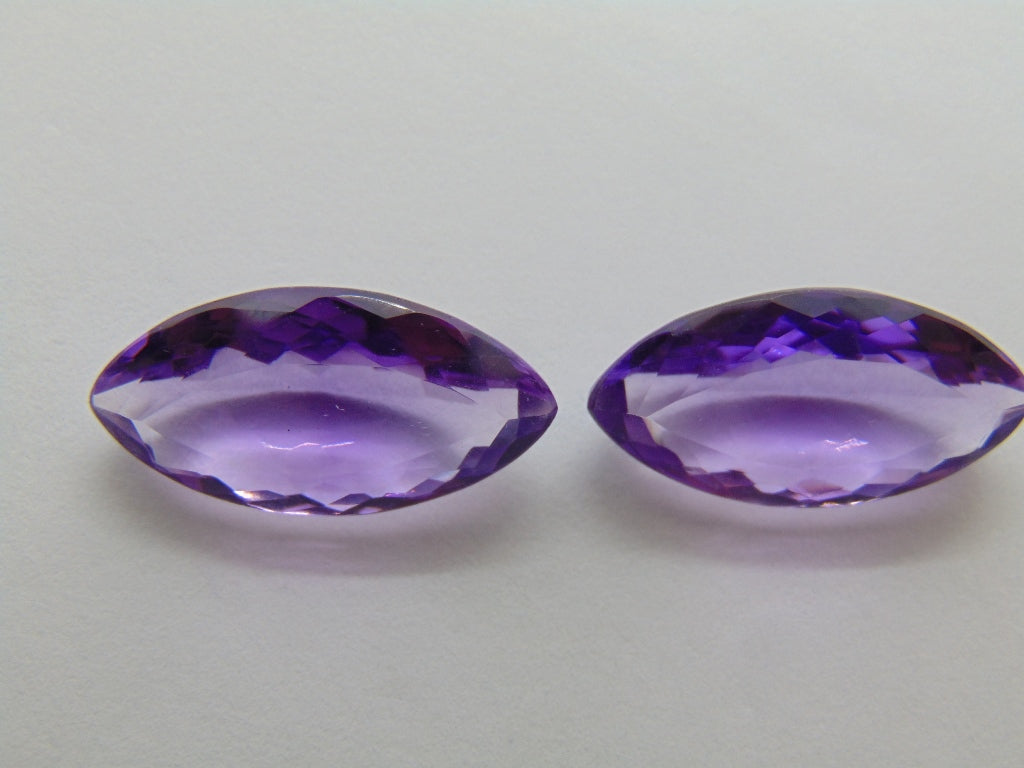 13.40ct Amethyst Pair 20x10mm