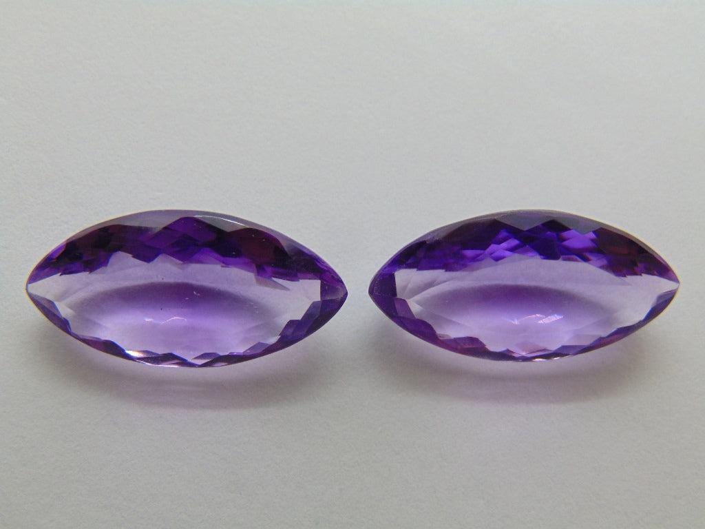 13.40ct Amethyst Pair 20x10mm