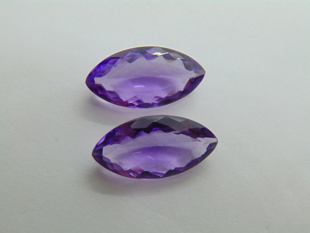 13.40ct Amethyst Pair 20x10mm