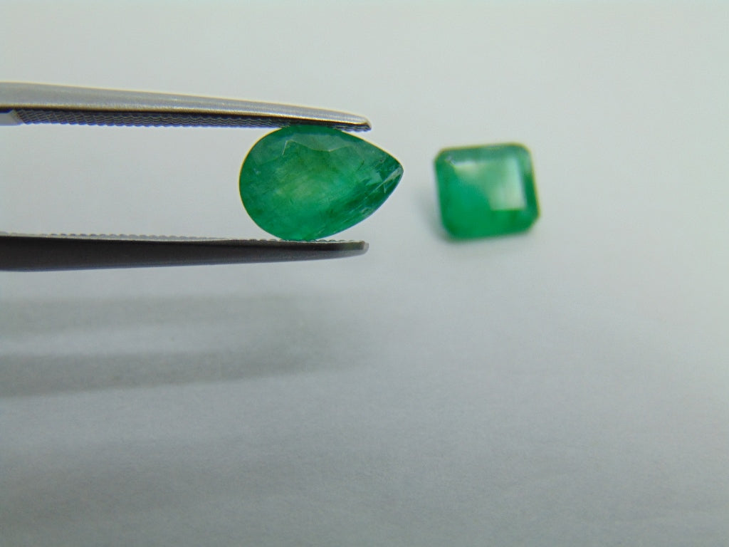 2ct Emerald 8x6mm 6x5mm