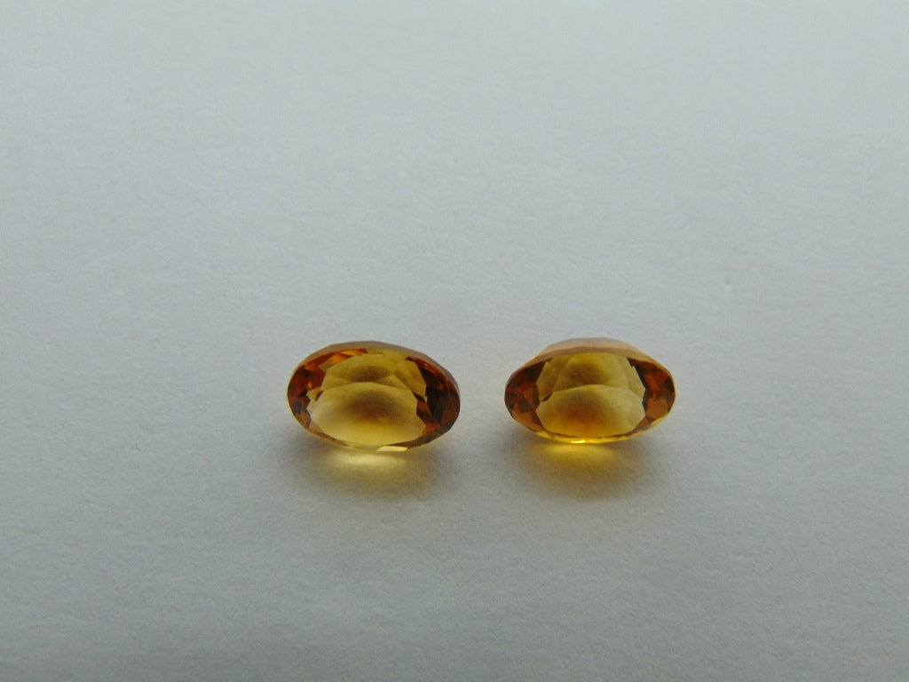 3.75ct Citrine Pair 9x7mm