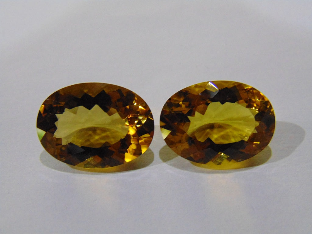 32.70ct Citrine (Pair)