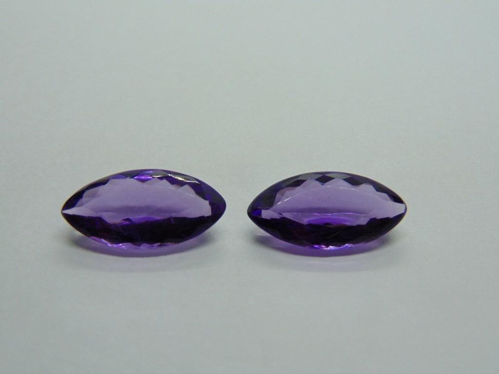 13.50ct Amethyst Pair 20x10mm