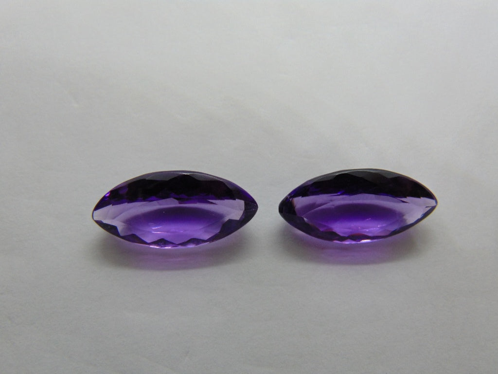 13.50ct Amethyst Pair 20x10mm