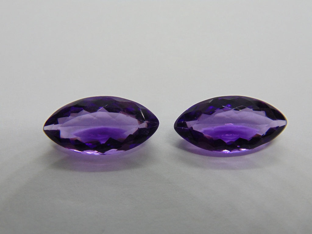 13.50ct Amethyst Pair 20x10mm