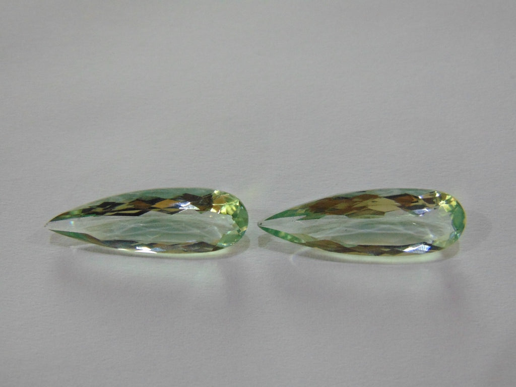 15.80ct Prasiolite (Pair)