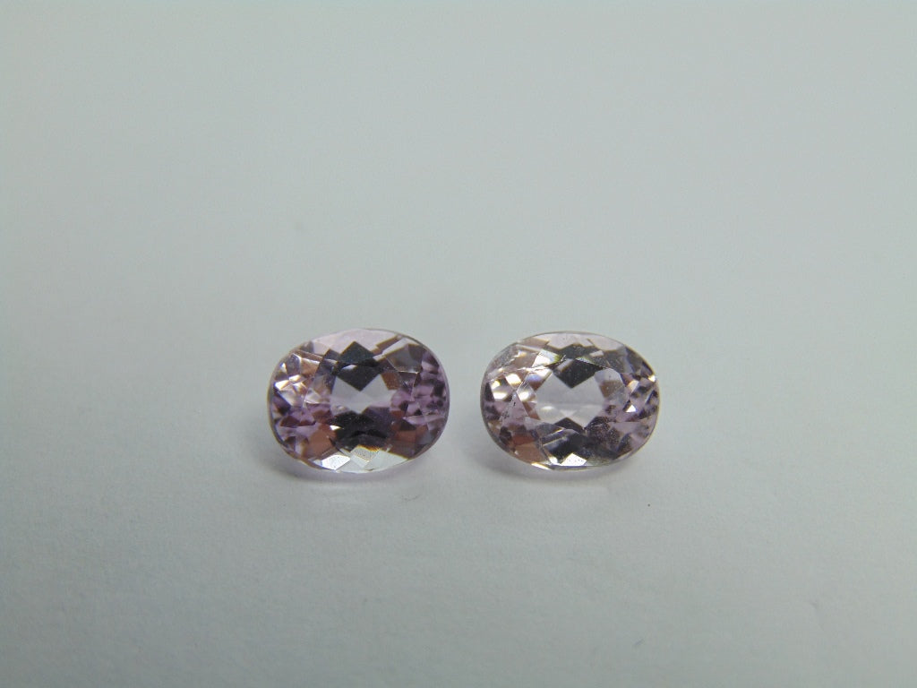 4.98ct Kunzite Pair 9x7mm