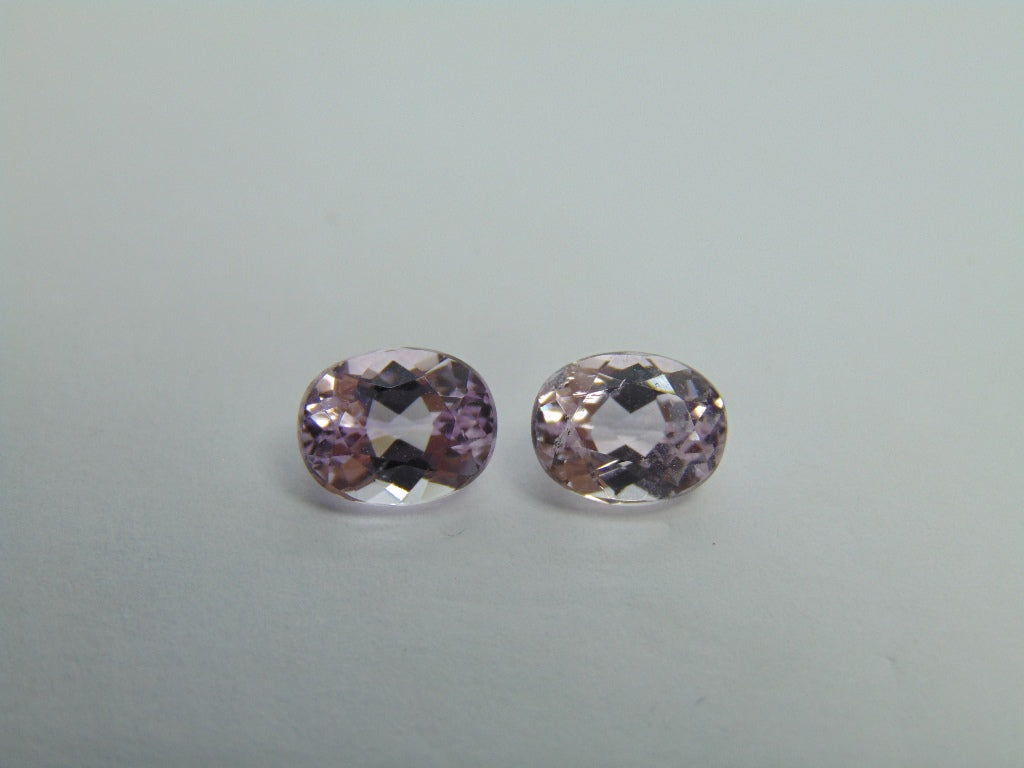 4.98ct Kunzite Pair 9x7mm