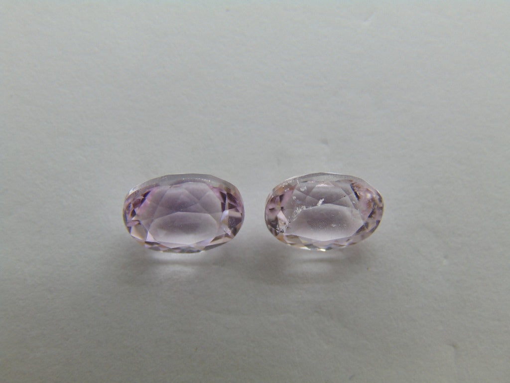 4.98ct Kunzite Pair 9x7mm