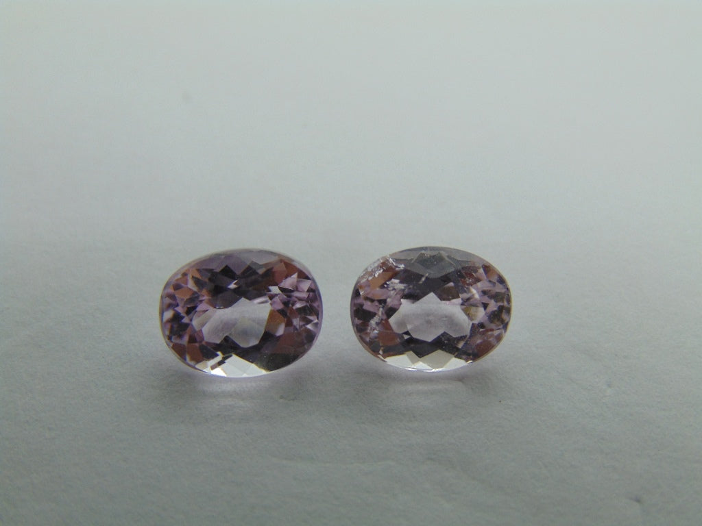 4.98ct Kunzite Pair 9x7mm