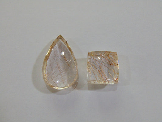 Quartzo 57,80 ct com rutilo