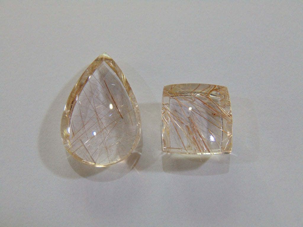 Quartzo 57,80 ct com rutilo