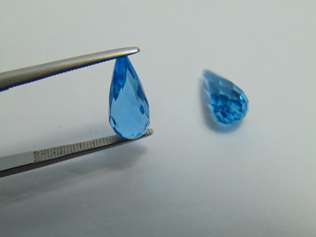 Par de Topázios 8ct 13x6mm