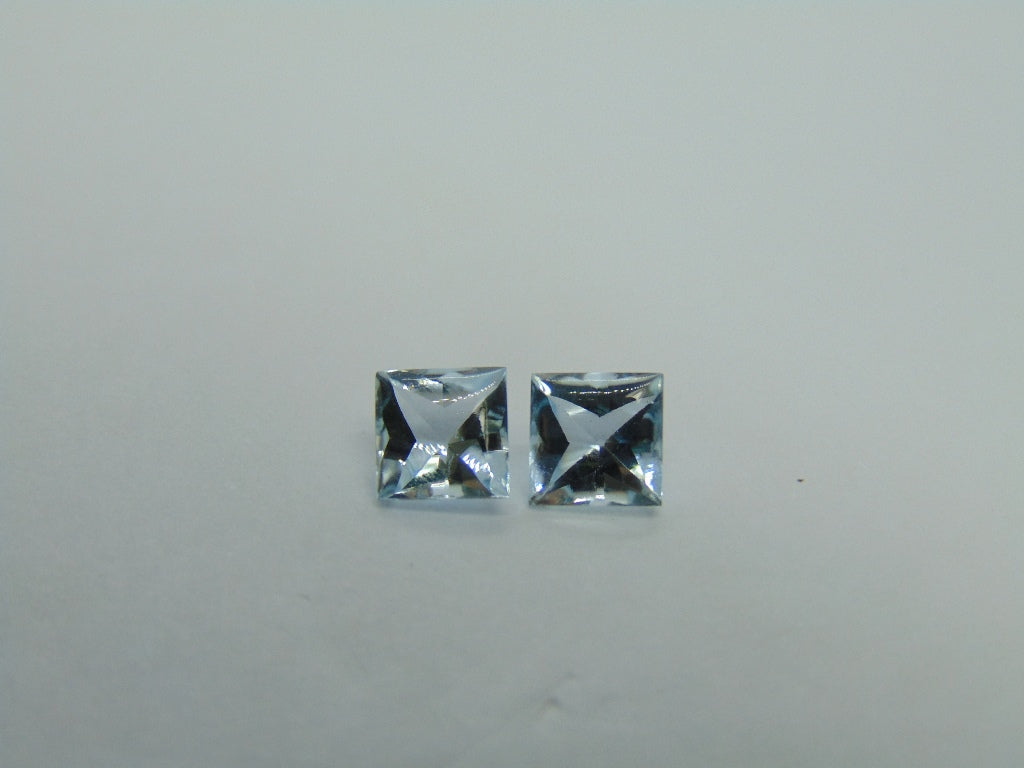 1.75ct Aquamarine Pair 6mm