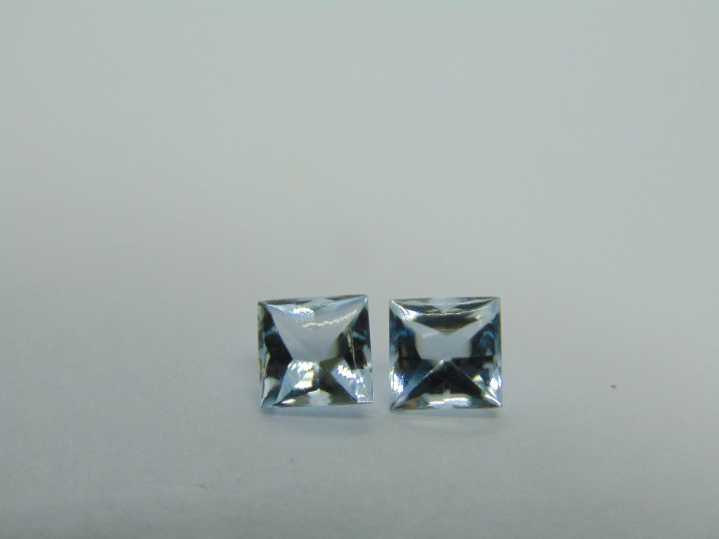 1.75ct Aquamarine Pair 6mm