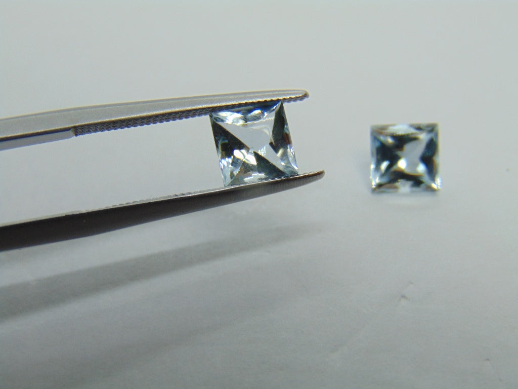 1.75ct Aquamarine Pair 6mm