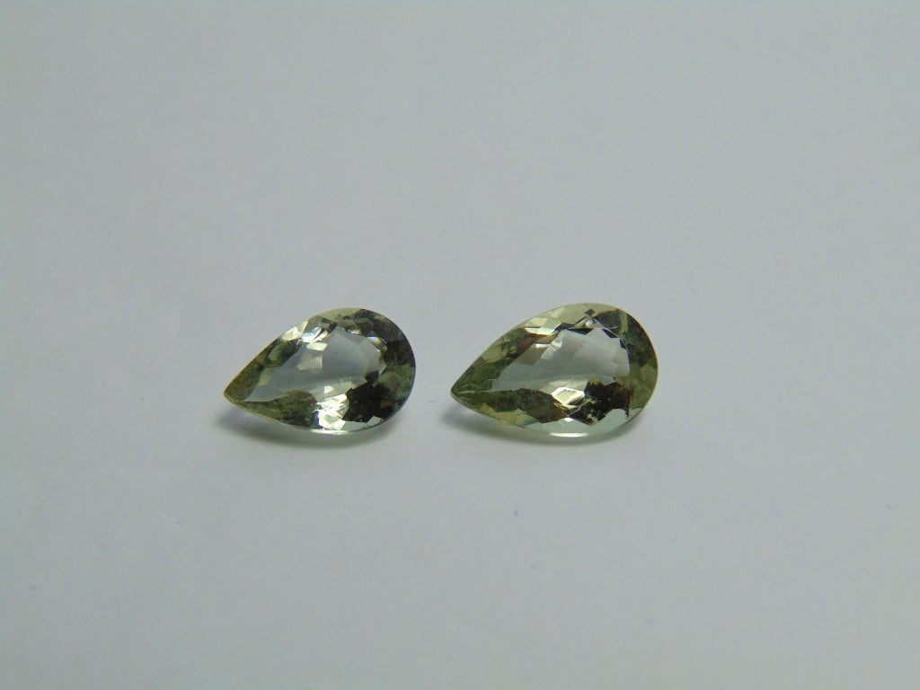 4.18ct Beryl Green 12x8mm 11x7mm