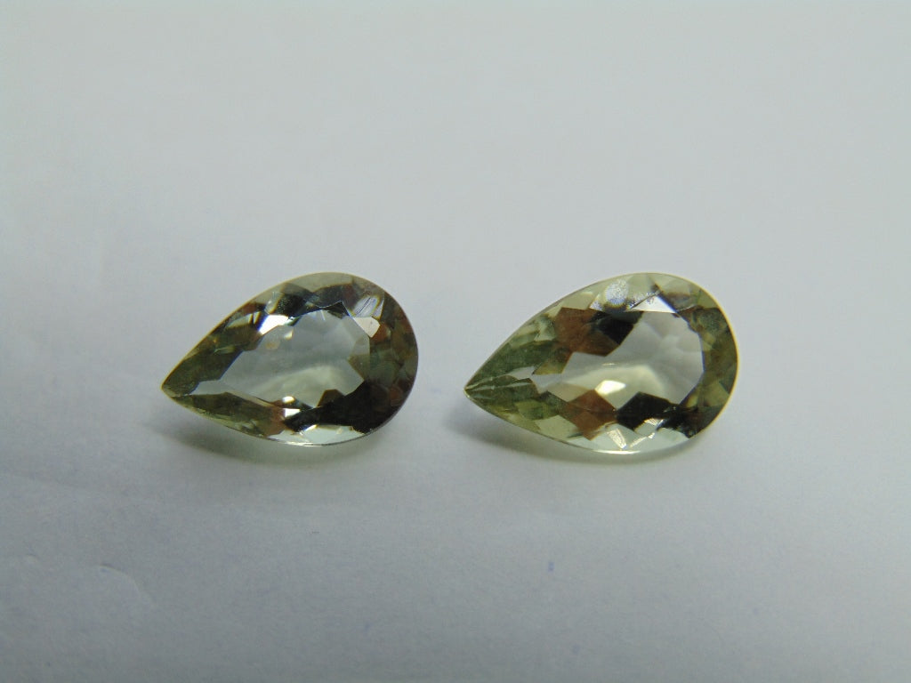 4.18ct Beryl Green 12x8mm 11x7mm