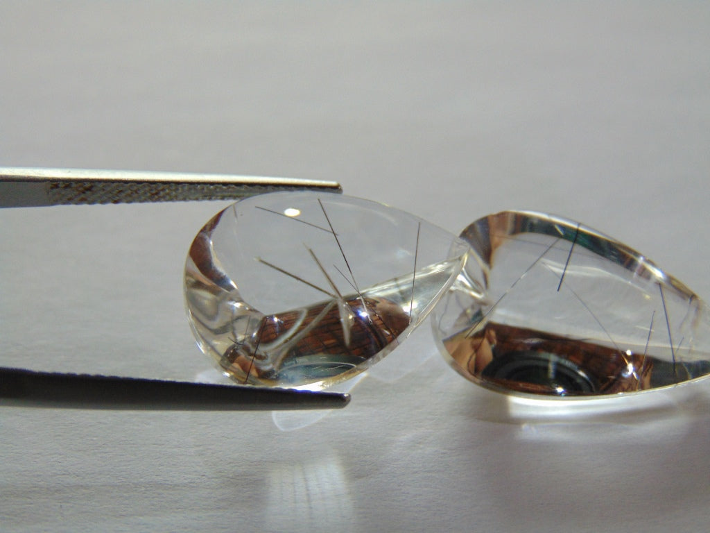 Inclusão de quartzo 21,40 ct 23x13mm 19x14mm