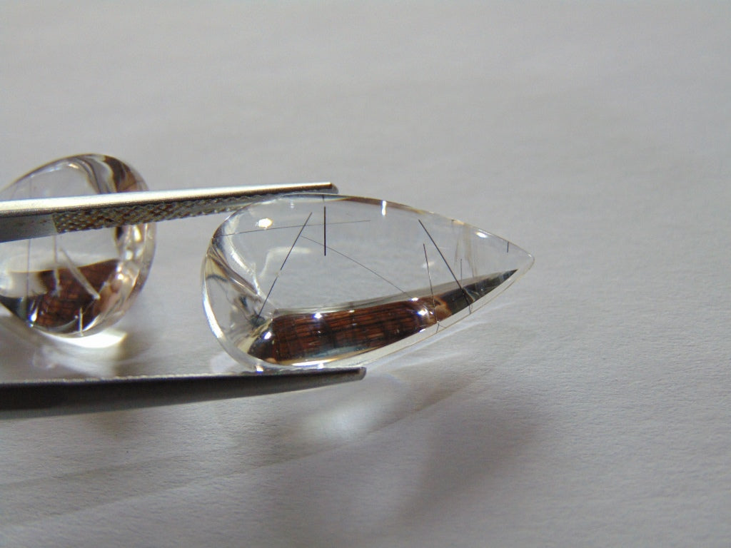 Inclusão de quartzo 21,40 ct 23x13mm 19x14mm