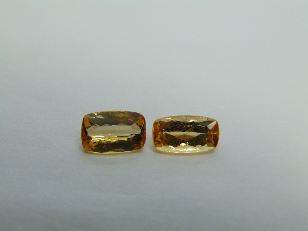 3.28ct Imperial Topaz 9x6mm 9x5mm