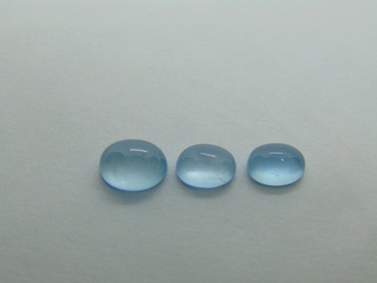 3.48ct Aquamarine Cabochon 8x6mm 7x5mm