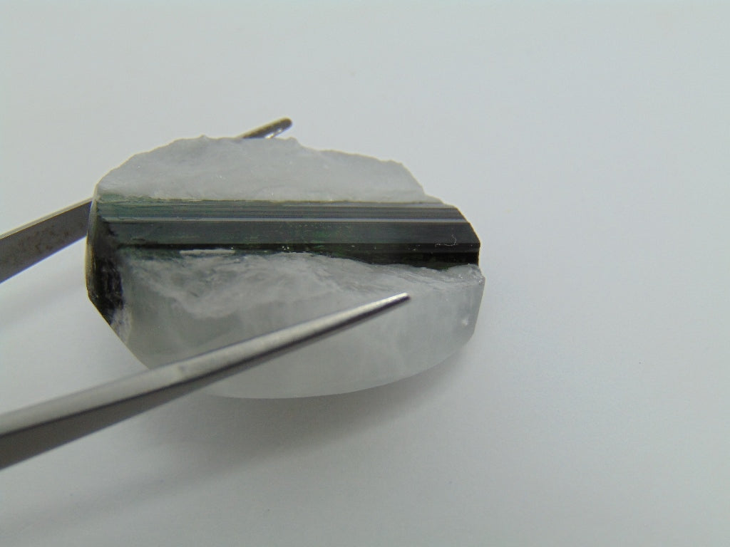 139cts Tourmaline With Crystal 35x30mm