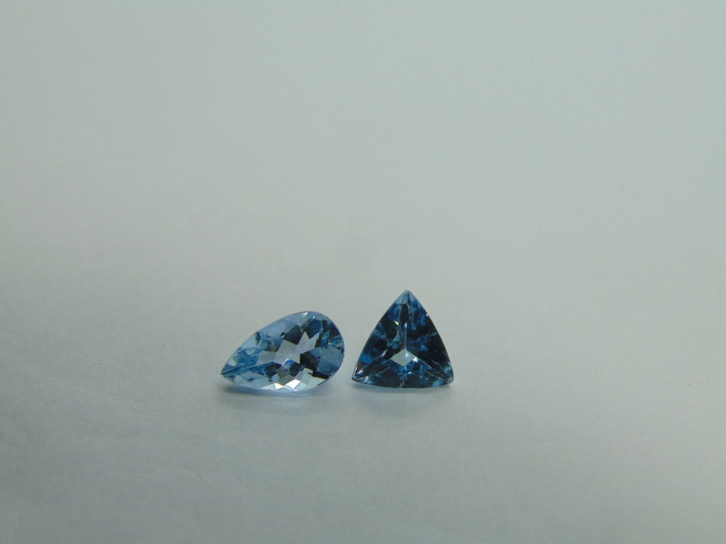 1,75 ct Aquamarine 9x5mm 7mm