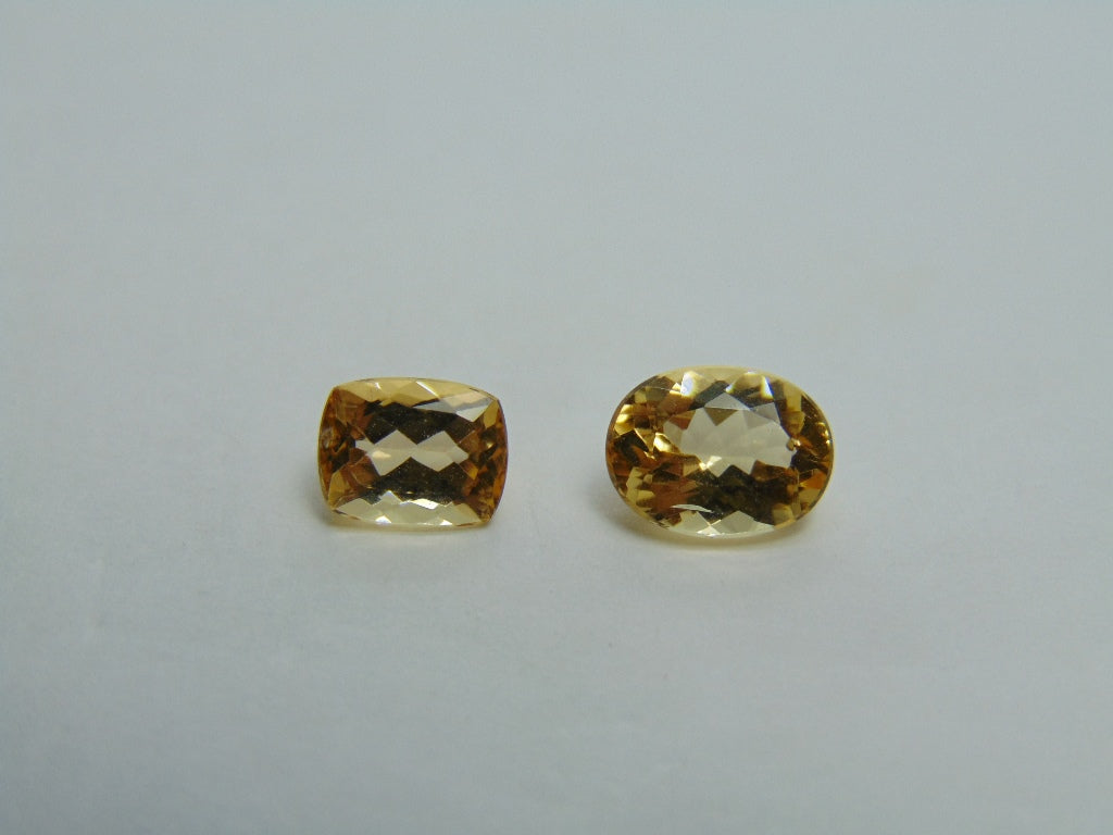 3.20ct Imperial Topaz 7x5mm 8x7mm